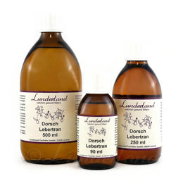 Lunderland Dorschlebertran Öl als Nahrungsergänzung für Hunde und Katzen mit Vitaminen und ohne Zusatzstoffe 250 ml - 250 ml – Bild 1 von 8