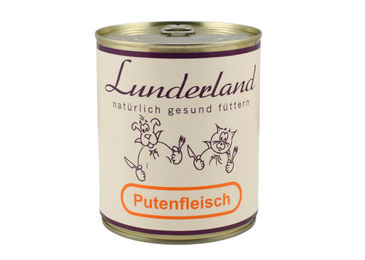 Lunderland Hundefutter Nassfutter Pute Monoprotein 2 x 800g Dose - 12 x 800 g – Bild 1 von 5