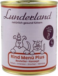 Lunderland Hundefutter Rind Menü Plus Nassfutter mit Süßkartoffel und Fleischanteil 2 x 800g – Bild 1 von 1