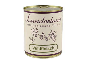 Lunderland Hundefutter Wildfleisch Monoprotein Stückchen 800 g Dose - 2 x 800 g – Bild 1 von 5