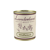 Produktbild von Lunderland Hundefutter Wildfleisch Monoprotein Stückchen 800 g Dose - 2 x 800 g