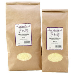 Lunderland Kartoffelflocken 500 g Hypoallergenes Einzelfuttermittel für Hunde und Katzen zur Unterstützung der Verdauung - 500 g – Bild 1 von 3