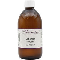 Produktbild von Lunderland Lebertran Öl für Hunde und Katzen zur Unterstützung von Haut und Fell 500 ml