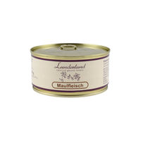 Produktbild von Lunderland Maulfleisch Hundefutter und Katzenfutter 100% Rinder-Kopffleisch 12 x 300 g - 5 x 300 g
