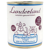 Produktbild von Lunderland Pferdefleisch Monoprotein Hypoallergen 800g für Hunde und Katzen