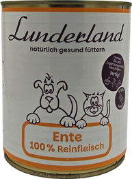 Lunderland Reinfleisch Ente Monoprotein Nassfutter für Hunde und Katzen 800g – Bild 1 von 3