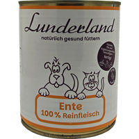 Produktbild von Lunderland Reinfleisch Ente Monoprotein Nassfutter für Hunde und Katzen 800g