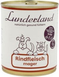 Produktbild von Lunderland Reinfleisch Rind Nassfutter Monoprotein Hypoallergen 6x800 g - 2 x 800 g