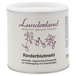 Lunderland Rinderblutmehl 250 g Pulver als Nahrungsergänzung und Aufbaufutter für Hunde – Bild 1 von 4
