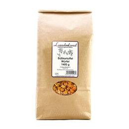 Lunderland Süßkartoffel-Würfel Vegan Getreidefrei Funktionssnack für Hunde und Katzen 1400 g - 1,4 kg – Bild 1 von 5