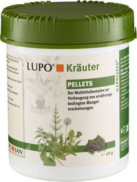 Produktbild von LUPO Kräuter Pellets Kaltgepresste Nahrungsergänzung für Hunde zur Unterstützung von Haut, Fell, Immunsystem und Verdauung 675 g - 675 g