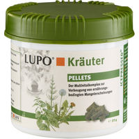 Produktbild von Luposan Kräuter Pellets vegane Nahrungsergänzung für Hunde 375 g