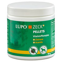 Produktbild von Luposan Zeck+ Pellets Ergänzungsfuttermittel für Hunde zur Haut-Fell-Pflege und Immunstärkung 180 g