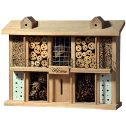 Luxus-Insektenhotel Landsitz Superior aus massivem Eichenholz XXL in Natur Braun – Bild 1 von 11