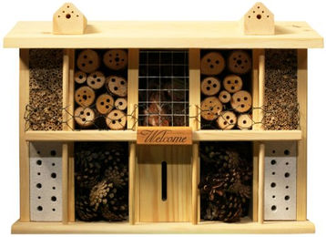 LUXUS-INSEKTENHOTELS Insektenhotel Bausatz Landsitz Superior aus Holz in Natur Braun 47 x 12,5 x 34 cm – Bild 1 von 13