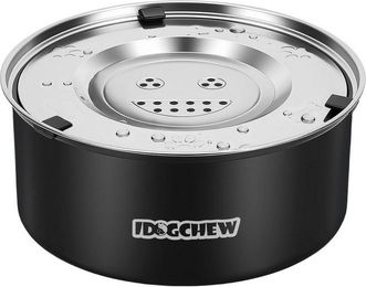 LuxusKollektion Anti-Schlabber-Napf für Hunde aus Edelstahl Schwarz 3L – Bild 1 von 3