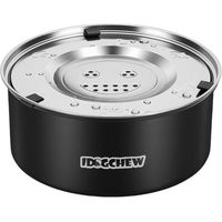Produktbild von LuxusKollektion Anti-Schlabber-Napf für Hunde aus Edelstahl Schwarz 3L
