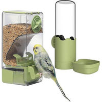 Produktbild von LuxusKollektion Automatisches Vogelfutter- und Wasserspender Set mit Sitzstange - 550 ml