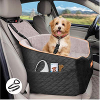Produktbild von LuxusKollektion Hunde-Autositz Schwarz aus Polyester für kleine Hunde bis 16 kg wasserdicht und waschbar