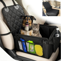 LuxusKollektion Hunde-Autositz wasserdicht mit Metallrahmen in Schwarz für alle Hundegrößen – Bild 1 von 4