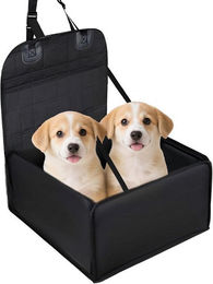 LuxusKollektion Hundeautositz aus wasserdichtem Oxford-Gewebe in Schwarz für Rück- und Vordersitz – Bild 1 von 5