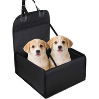 Produktbild von LuxusKollektion Hundeautositz aus wasserdichtem Oxford-Gewebe in Schwarz für Rück- und Vordersitz