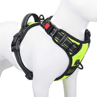 Produktbild von LuxusKollektion Hundegeschirr Sicherheitsgeschirr Anti-Zieh Reflektierend Verstellbar Grün Medium