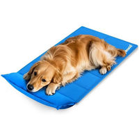 Produktbild von LuxusKollektion Hundematte Kühlmatte mit Kissen für Hunde und Katzen XL Blau 120 x 75 cm aus Oxford-Gewebe