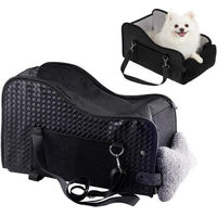 Produktbild von LuxusKollektion Hundesitz und Autositz für Hunde und Katzen Schwarz aus Polyester klappbar
