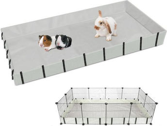 LuxusKollektion Kleintierstreu Bodenabdeckung XL Grau aus wasserdichtem Oxford-Gewebe für Meerschweinchen Kaninchen Igel Chinchilla und Frettchen – Bild 1 von 2