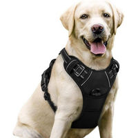 Produktbild von LuxusKollektion No-Pull Hundegeschirr Sportgeschirr aus Oxford-Gewebe Schwarz Größe L für kleine bis mittlere Hunde