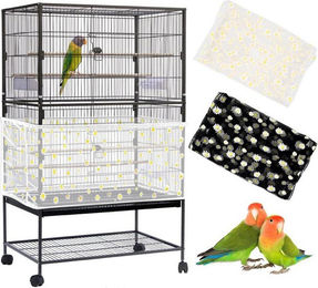LuxusKollektion Samenfänger für Vogelkäfige mit Kordelzug aus Nylon 2er Set 118x15,7 cm - 2 x 118 in – Bild 1 von 2