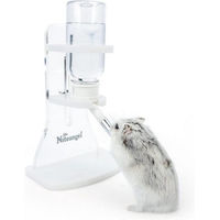 Produktbild von LuxusKollektion Trinkflasche aus Bambus mit Ständer für Zwerghamster Mäuse Ratten Degu Rennmaus 120ml Beige Transparent - 120 ml
