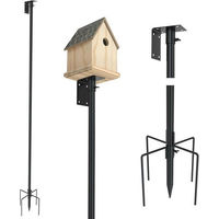 Produktbild von LuxusKollektion Vogelhaus Stangenhalterungsset für Kolibris 203 cm schwarz verstellbar