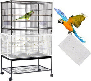 LuxusKollektion Vogelkäfig Abdeckung für Papageien aus Mesh mit Kordelzug – Bild 1 von 2