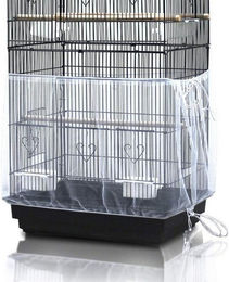 LuxusKollektion Vogelkäfig Abdeckung aus Nylon mit verstellbarem Samenfänger für Papageien – Bild 1 von 4