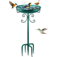 Produktbild von LuxusKollektion Vogeltränke und Vogelbad aus Metall in Antik-Optik Grün 35cm