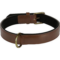 Produktbild von Lyabo Flamingo Hundehalsband aus Kunstleder Braun XL 47-57 cm