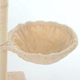 Lycce Ersatz Liegemulde für Katzen Kratzbaum aus Plüsch beige Ø 30cm – Bild 1 von 3