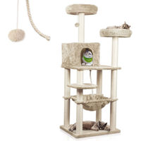 Produktbild von Lycce Kratzbaum ROYAL Katzenbaum mit Höhle und Hängematte beige 145 cm
