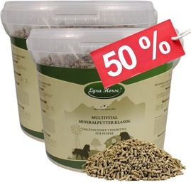 Lyra Horse Multivital Mineralfutter Klassik Pferdefutter Pellets 7,6 kg im Eimer - 7,6 kg – Bild 1 von 4