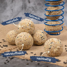 Lyra Pet Ganzjahresknödel Meisenknödel für Wildvögel 9 kg - 100 x 90 g – Bild 1 von 12