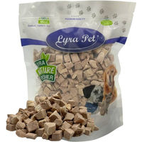 Produktbild von Lyra Pet Gefriergetrocknete Entenbrustwürfel Monoprotein Leckerli für Hunde und Katzen 200 g