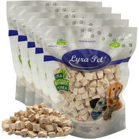 Produktbild von Lyra Pet Gefriergetrocknete Hühnerbrustwürfel Leckerli für Hunde und Katzen 1 kg (5 x 200 g)