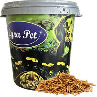 Produktbild von Lyra Pet getrocknete Mehlwürmer Insektenfutter für Fische, Vögel und Nager 5 kg in 30 L Tonne - 5 kg