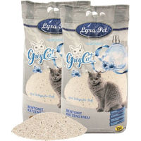 Produktbild von Lyra Pet GreyCat Katzenstreu Bentonit mit Aktivkohle und Babypuder Duft, 2 x 15 Liter Klumpstreu - 2 x 15 l