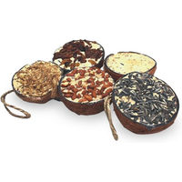 Produktbild von Lyra Pet Halbe Kokosnuss gefüllt mit Topping Wildvogel Futter 30 Stück - 3 x 10 Stk.