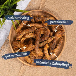 Lyra Pet Hühnerhälse getrockneter Kausnack für Hunde 5 kg in 30 L Tonne monoprotein und ohne Farb- und Aromastoffe - 5 kg – Bild 1 von 8