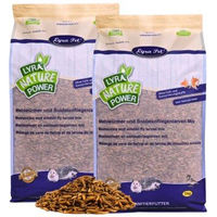 Produktbild von Lyra Pet Insektenfutter Mehlwürmer und Soldatenfliegenlarven Mix 10 kg für Vögel, Nager, Fische und Reptilien - 10 kg