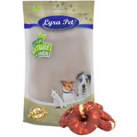 Produktbild von Lyra Pet Kauringe mit Entenbruststreifen Kausnack für Hunde mit Rind und Ente 1 kg - 1 kg